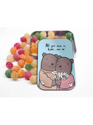 Монпансье в металлической баночке «All you need is love...» 