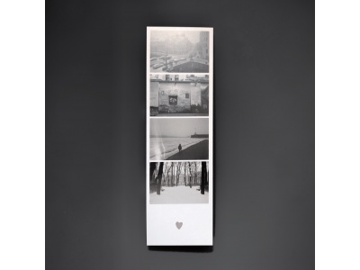 Книжная закладка "Фотоколлаж. Фонтанный дом, ч/б"