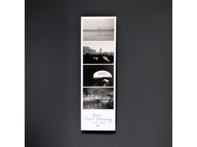 Книжная закладка "Фотоколлаж. Птицы, ч/б"