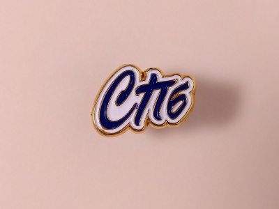 Значок металлический с эмалью «надпись СПб»