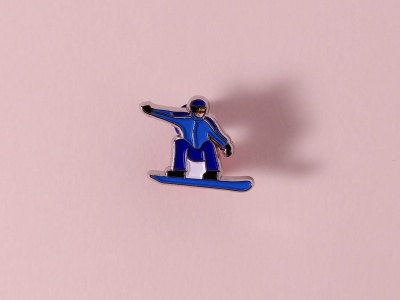 Значок металлический с эмалью «Сноубордист»