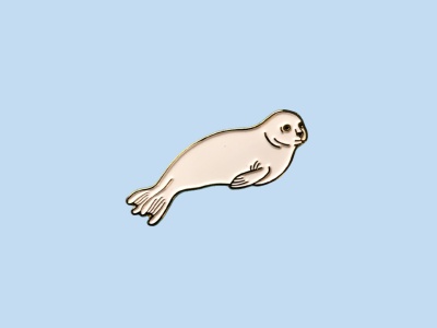 Значок металлический Нерпа