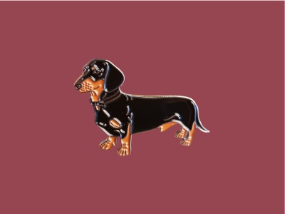 Значок эмалированный Такса