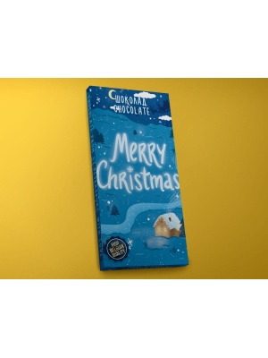 Шоколад молочный «Merry Christmas», 45гр