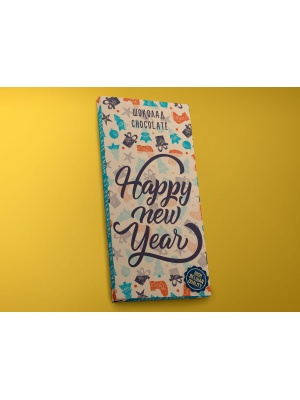 Шоколад молочный «Happy New Year» pattern 45гр