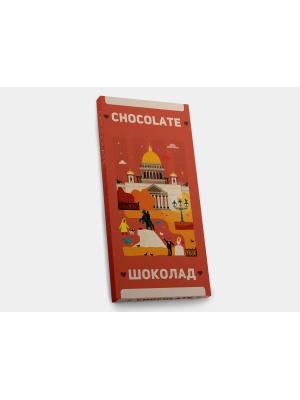 Шоколадная плитка «Исаакиевский собор», 100гр, молочный