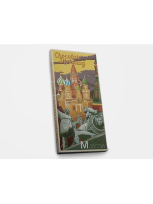 Шоколадная плитка «Москва. Собор Василия блаженного - ретро», 100гр, молочный
