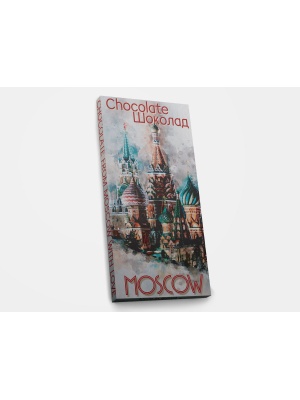 Шоколадная плитка «Москва. Собор Василия блаженного», 100гр, молочный