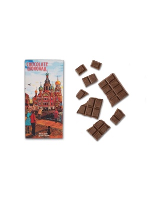 Шоколадная плитка «храм Спас на Крови», 100гр, молочный