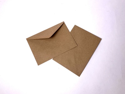 Конверт А6 крафт с треугольным клапаном