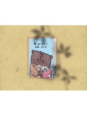 Открытка поздравительная С днем рождения «All you need is Love… and me»