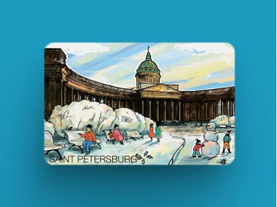 Магнит на холодильник «Казанский собор», коллекция Романтический Петербург