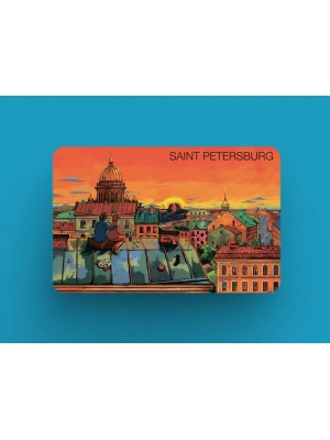 Магнит на холодильник «Крыши Петербурга», коллекция Романтический Петербург