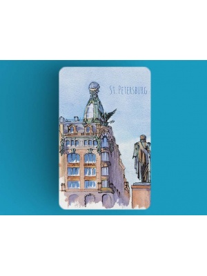 Магнит на холодильник «Дом Книги», акварель