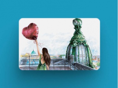 Магнит на холодильник «На крыше Дома книги»