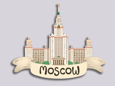 Магнит на холодильник 3D из дерева «Москва. МГУ»