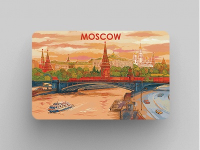 Магнит на холодильник «Вид на Кремль и мост»