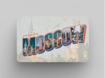 Магнит на холодильник «Moscow - Кремль и Храм Василия Блаженного»