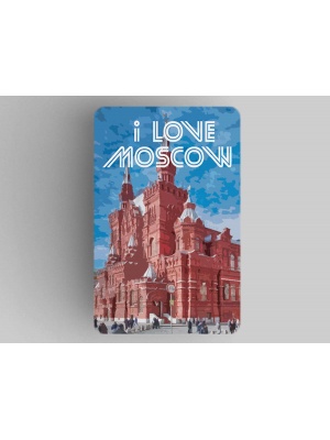 Магнит на холодильник  I love Moscow «Исторический музей» 