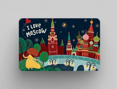 Магнит на холодильник «I love Moscow» - Панорама с Зарядье