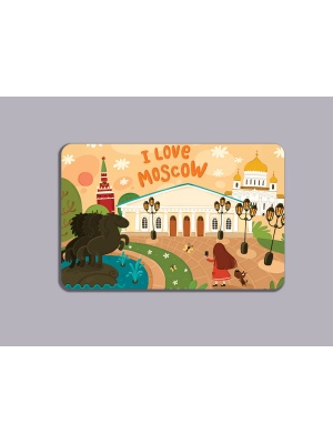 Магнит на холодильник «I love Moscow» - селфи в Александровском парке