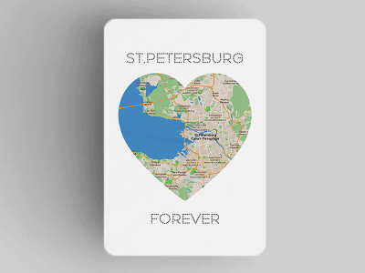 Магнит на холодильник «Петербург в сердце St Petersburg Forever», Петербург