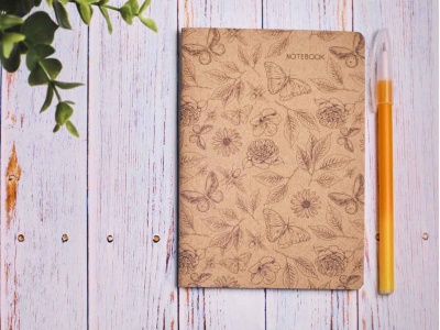 Блокнот а6 «Ботаника 4», крафт обложка, 24л