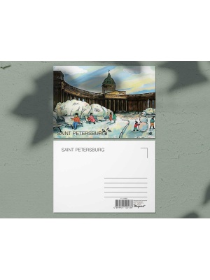 Почтовая открытка «Казанский собор», Петербург