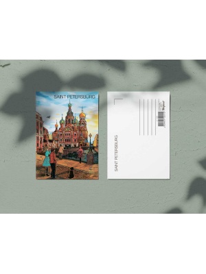 Почтовая открытка «Храм Спас-на-Крови», Петербург