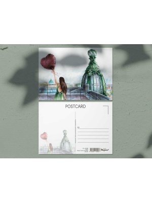 Почтовая открытка «На крыше Дома книги», Петербург