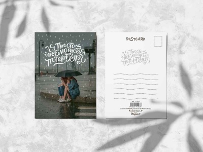 Почтовая открытка с лаком «Я просто люблю тебя Петербург»