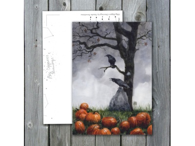 Почтовая открытка «Хугин и Мунин»