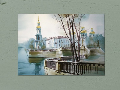 Почтовая открытка «Никольский собор» Художника К. Кузема.