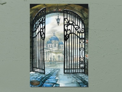 Почтовая открытка «Троицкий собор» Художника  Т. Юмадилова