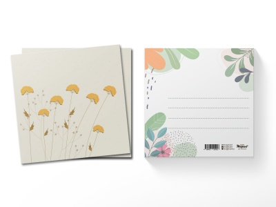 Открытка квадратная Пижма