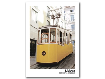 Открытка Лиссабон. Желтый трамвай