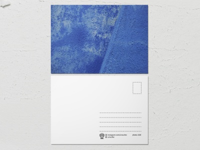 Открытка «Краски на стенах», сине голубая стена