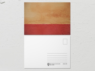 Открытка «Краски на стенах», песочно-красная стена