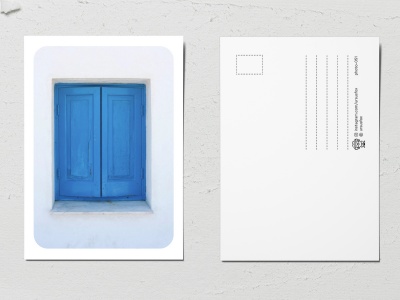 Открытка «Двери мира», голубые ставни
