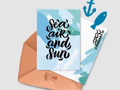 Почтовая открытка «Sea Air and Sun»