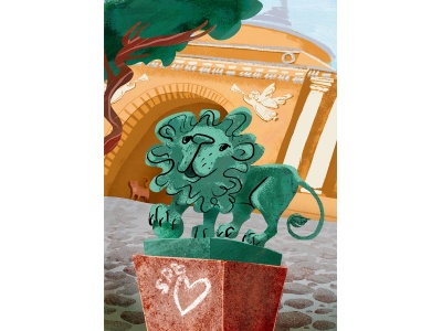 Открытка Дарья Ноксо «Адмиралтейский Лев»