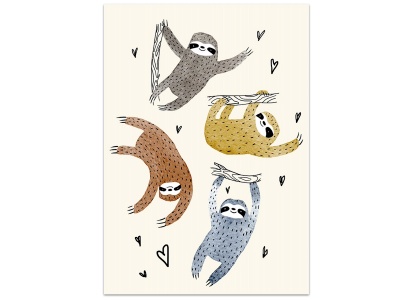 Открытка Дарья Ноксо «Банда ленивцев»