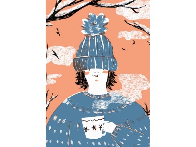 Открытка Дарья Ноксо «Осенняя шапка»