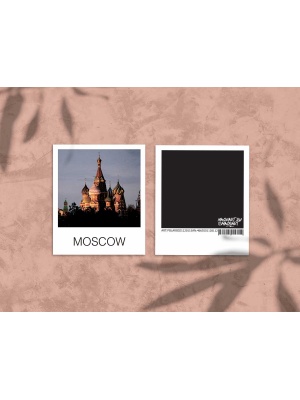 Открытка полароид «Храм Василия Блаженного», фото polaroid, Москва