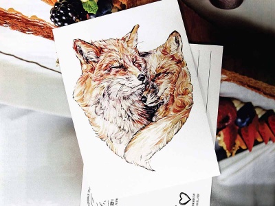 Почтовая открытка "Оранжевая любовь"