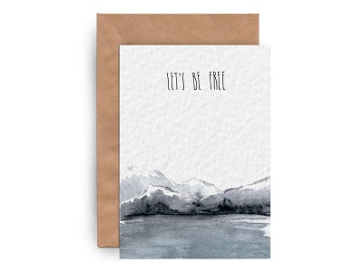 Почтовая открытка «LET’S BE FREE»