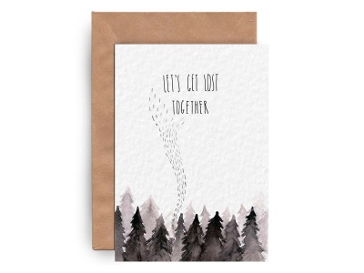 Почтовая открытка «LET'S GET LOST TOGETHER»