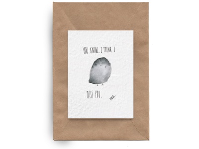 Почтовая открытка «Мне кажется я скучаю!»