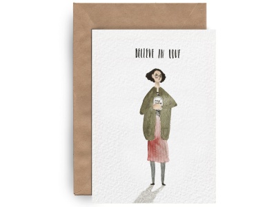 Почтовая открытка «Believe in love»