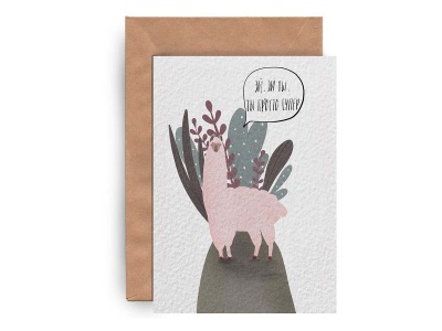 Почтовая открытка «Супер лама»